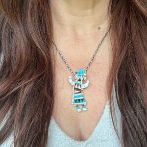 Turquoise and Mother of Pearl Dancing Man